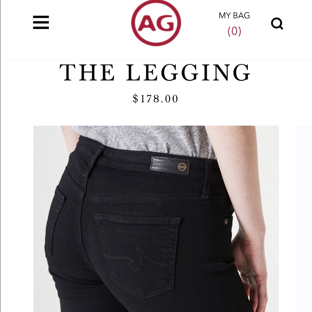 AG black The legging super skinny fit jeans